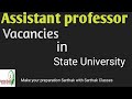 Permanent Assistant professor vacancies in State University