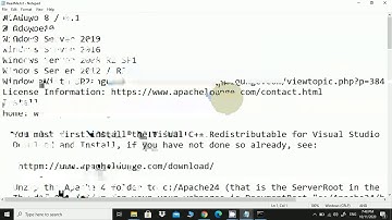 Apache 2 -  PHP 7 -  MySQL Installation on Windows 10