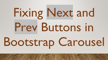 Fixing Next and Prev Buttons in Bootstrap Carousel