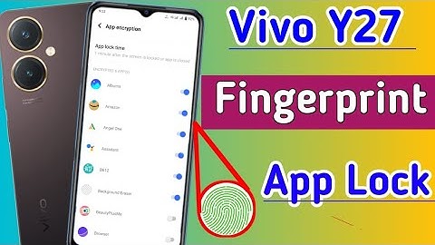 Vivo y27 app lock fingerprint | how to set app lock fingerprint in Vivo y27