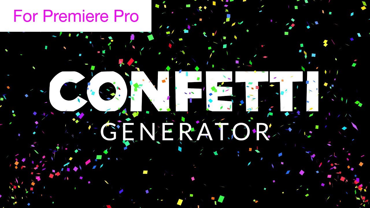 confetti cannon overlay generator motion graphics template youtube