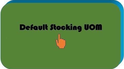 Default Stocking UOM
