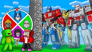 JJ and Mikey: TRANSFORMERS ROULETTE BATTLE in Minecraft - Maizen