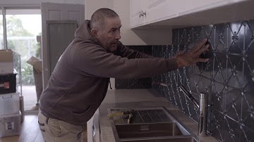 How to install a Pressed Metal Kitchen Splashback from Pressed Tin Panels®