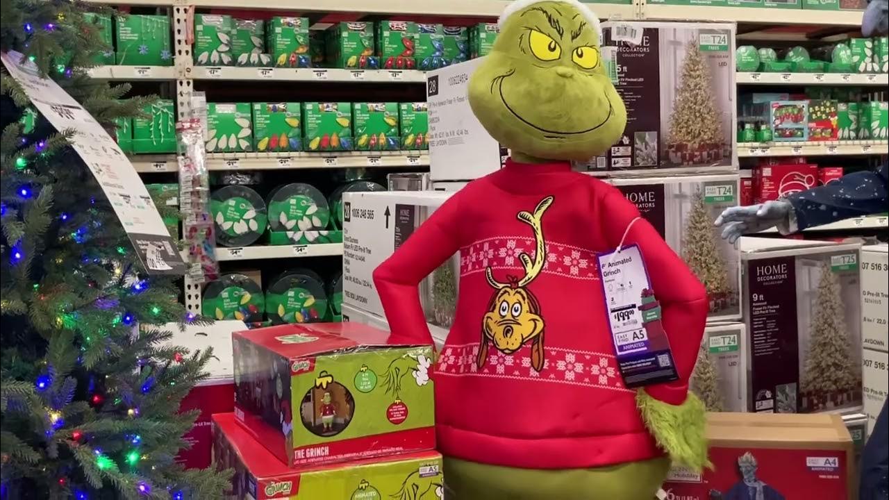 Singing, moving, Grinch animatronic at Home Depot 2023! - YouTube