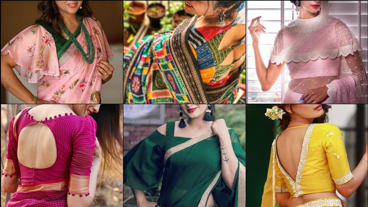 New Model Same Saree Same Blouse Designs 2022 Latest Images/Back ...