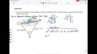 MTH 112 Law of Cosines Application--2k
