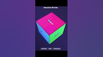 Interactive 3D Cube Animation | Pure CSS & JavaScript  #JavaScript #CreativeCode #3DAnimation