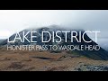 Frozen trails  run from honister pass to wasdale head  lake district uk  lake district england