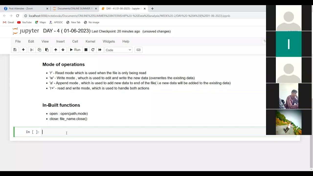 Python File Handling Method Mode of operations In Built Functions