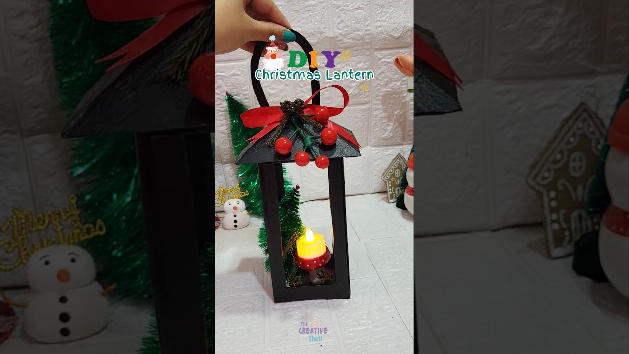 Full tutorial here 👆 DIY Magical Christmas Lanterns decor 🎄 #shortsviral #christmas #decor