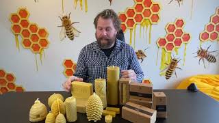 Beeswax candles; naturally beneficial.