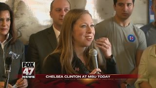 Chelsea Clinton in mid-Michigan Thursday