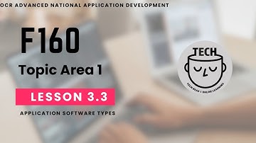Application Software Types | 1.3.3 | F160 | OCR AAQ | Application Developer | OCR Advanced National