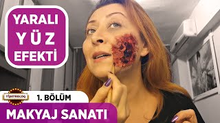 YARALI YÜZ EFEKTİ / MAKYAJI - SİNEMA VE SAHNE MAKYAJI #1