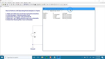 How to Perform a DC Operating Point Analysis in LTspice