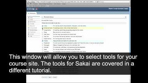 Creating a Single Course Site in Sakai 2011