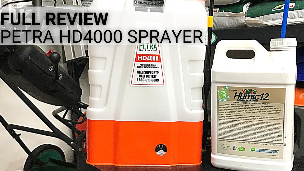 Spraying Humic Acid with the Petra HD4000 Backpack Sprayer YouTube