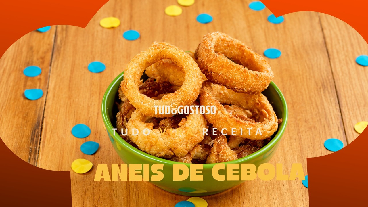 ANÉIS DE CEBOLA SEQUINHOS E QUE DESMANCHAM NA BOCA: você vai querer fazer sempre!