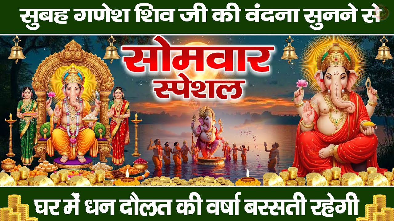 बुधवार भक्ति भजन : ॐ गं गणपतये नमो नमः, सुखकर्ता दुःखहर्ता, गणेश कथा, गणेश अमृतवाणी, चालीसा,आरती