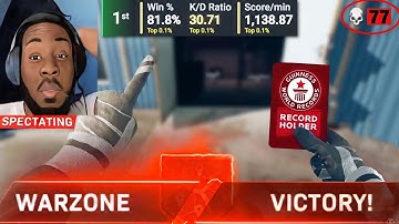SPECTATING THE #1 RANKED HACKER IN WARZONE! 🤯 (HE BROKE THE KILL RECORD)