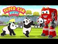 Rikki&#39;s SuperCar Race to Find Baby Panda and His Family Lost in the City!