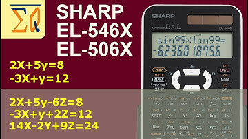 SHARP EL-546X and EL-506X solving simultaneous 2 and 3 equations