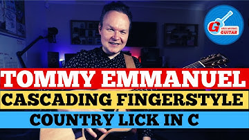Tommy Emmanuel Cascading Open String Lick In C - Fingerstyle Country Lick