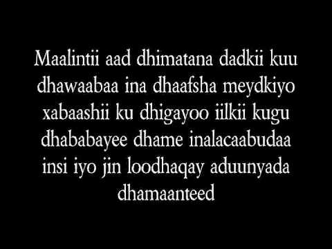 Somali Lyrics Presents - Dharaaraa - By - Miiraale - 2010