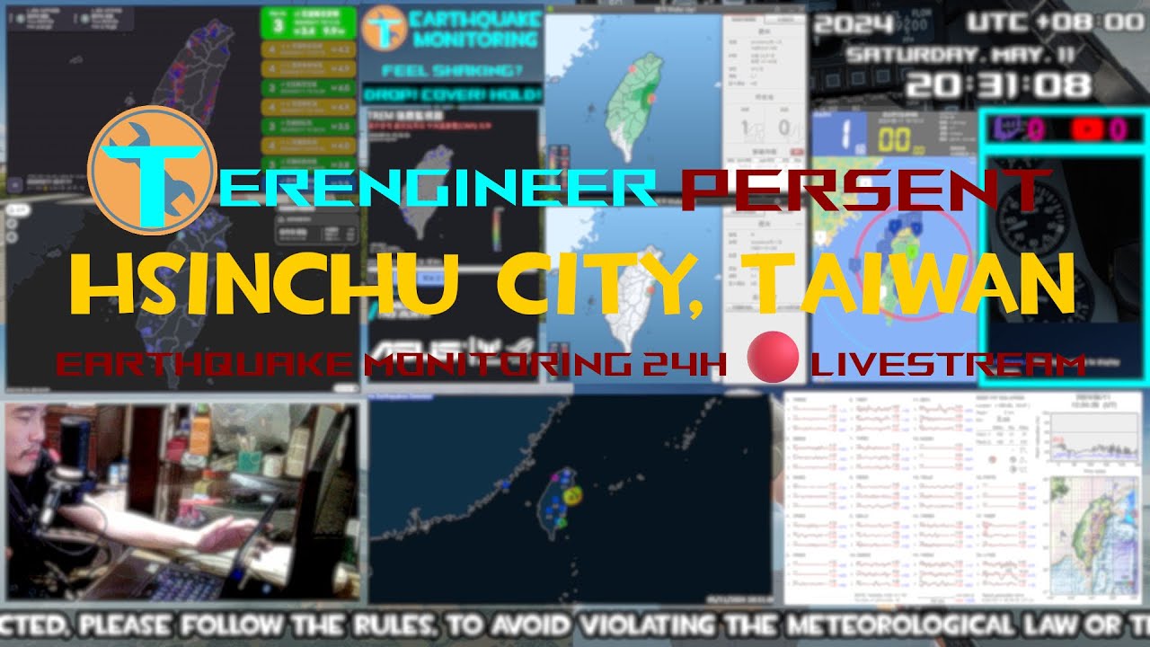 🔴LIVE Hsinchu City, Taiwan, Earthquake Monitoring 24H!(Please watch