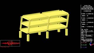 Nonlinear time-history analysis of a seismic-isolated building