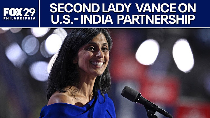 Second Lady Usha Vance on U.S.-India strategic partnership