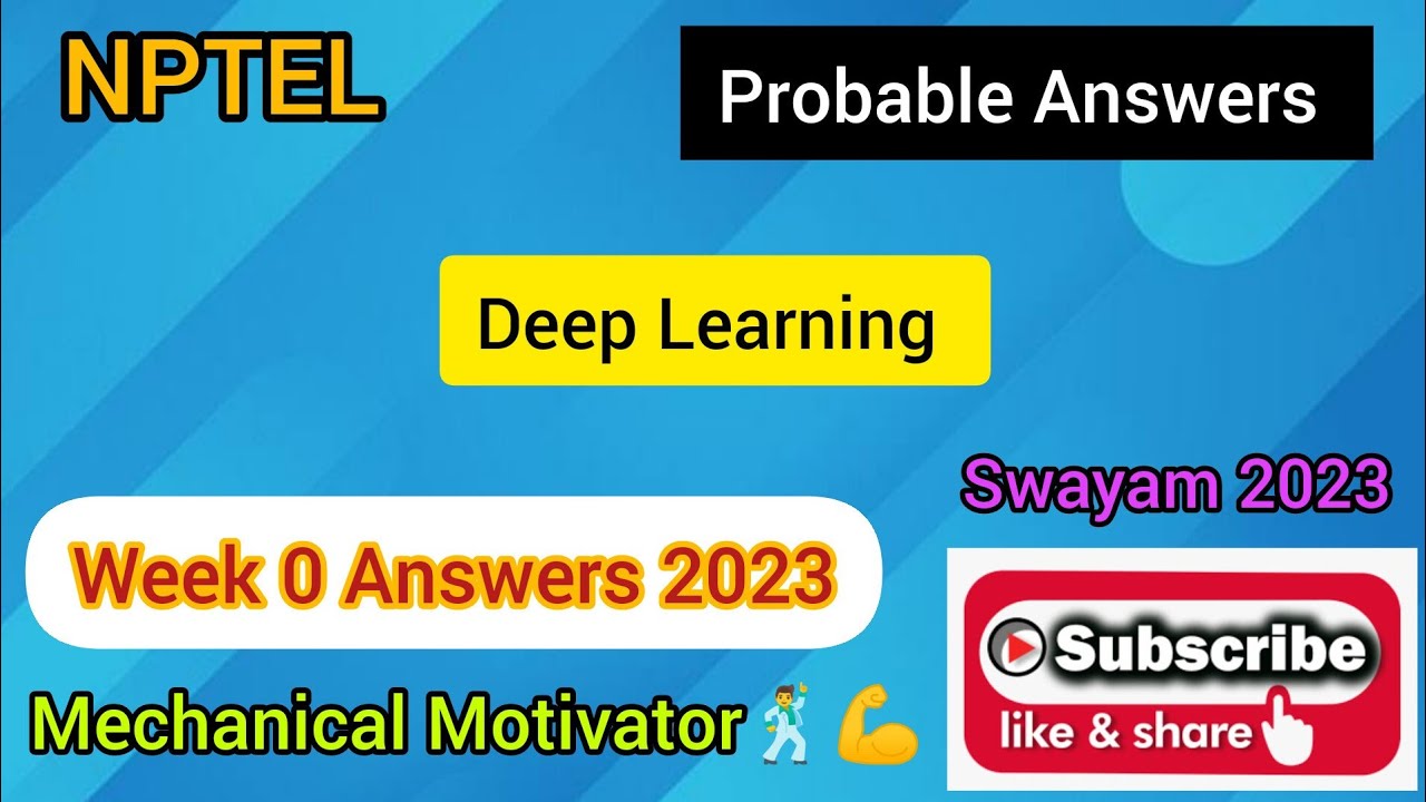 swayam deep learning assignment answers