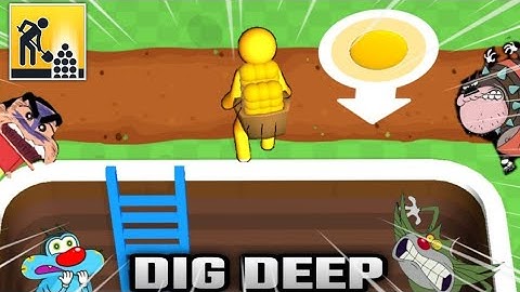 Oggy And Jack try to Max Level in Dig Deep Game 😱 Oggy game  | Oggy And The Cockroaches