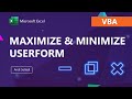 Cara Menambahkan Maximize dan Minimize Pada Userform VBA