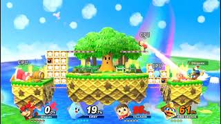 Download Lagu Super Smash Bros Ultimate - Green Greens - Banjo Kazooie Vs Kirby Vs Villager Vs King Dedede MP3
