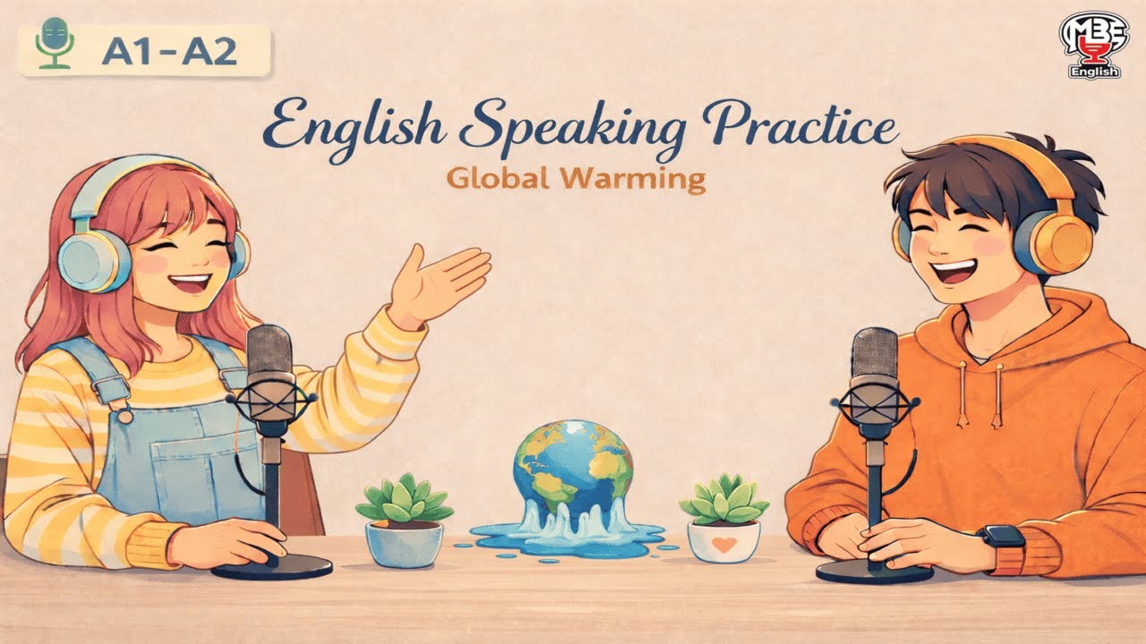 English Listening Practice (A1–A2) | Global Warming | Podcast Dialogue