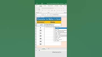 How to Convert Kilometer to Meter in Excel #excel #shortvideo #shorts