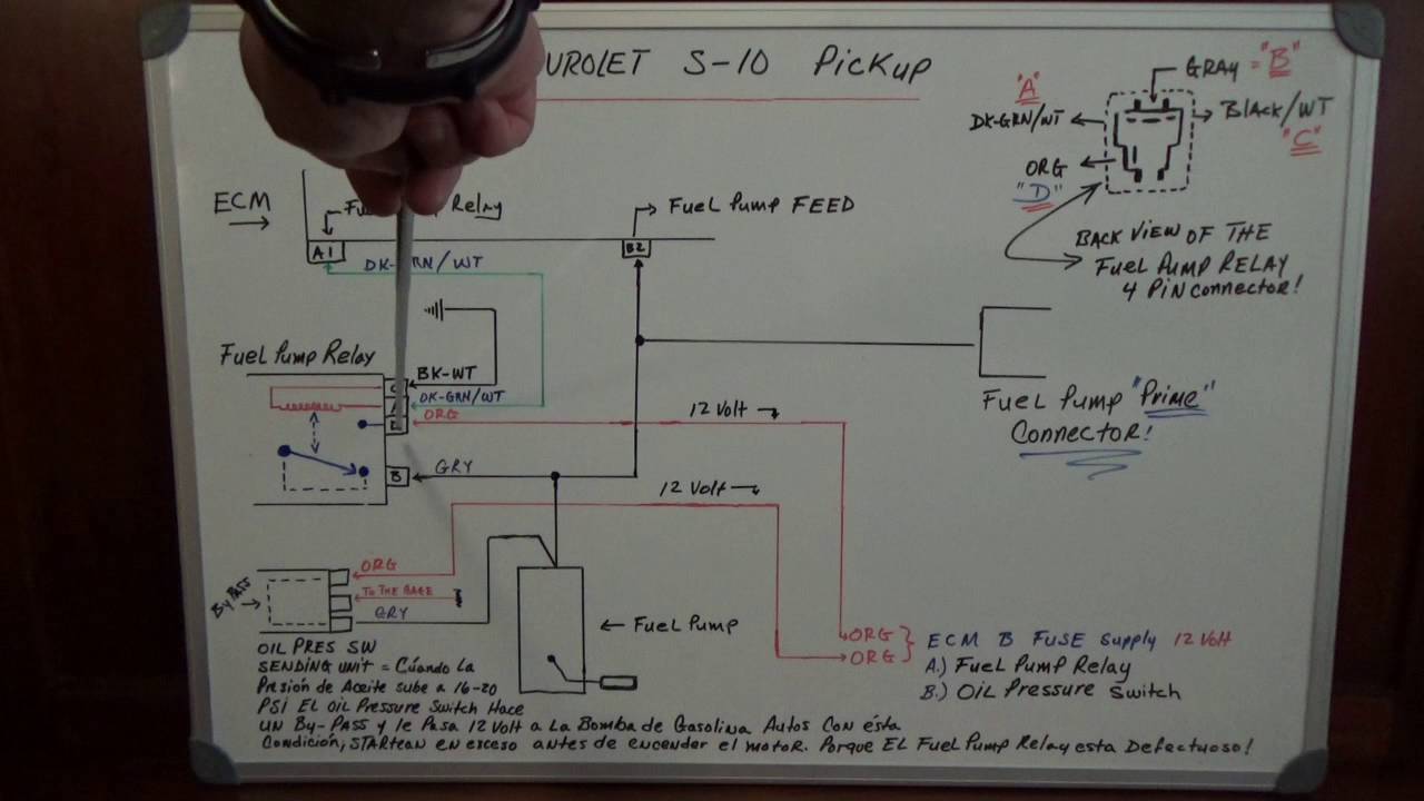 91 Chevy S 10 How Fuel Pump Relay Oil Sender Unit Works Youtube