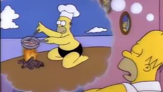Homer Simpson Making Bacon On The Beach