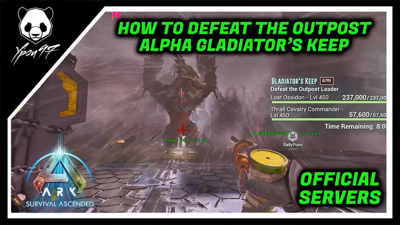 How To Defeat The Outpost - Alpha Gladiator's Keep - Alpha Lost Ossidon | ARK: Survival Ascended