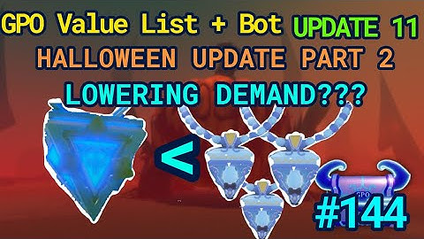 GPO VALUE LIST #144 CHROMATIC ASE LOSING DEMAND?? HALLOWEEN UPDATE PART 2