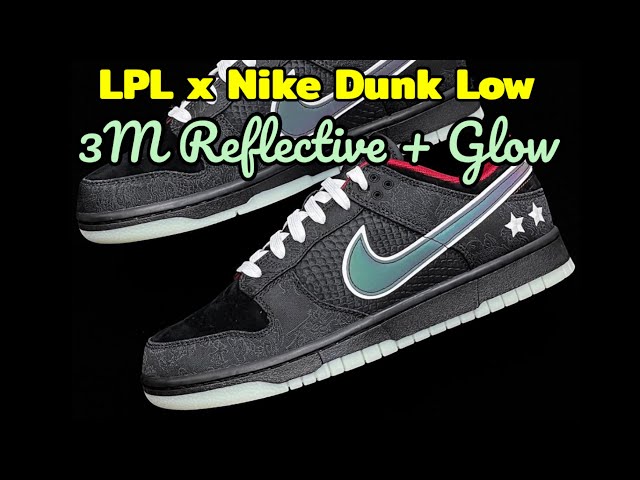 Detailed Look at the LPL x Nike Dunk Low That Glows in the Dark •