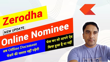 How to add nominee in zerodha online | update nominee detail in zerodha