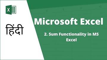 2. Sum Functionality in MS Excel I Hindi I #3Steps I Vedanta Educational Academy