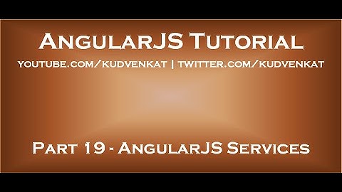 AngularJS Services