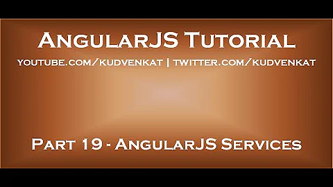 AngularJS Services