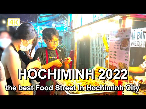 【?? 4K HDR】 Walking to best Street Food in Hochiminh city | travel Vietnam 2022