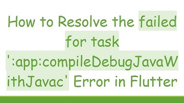 How to Resolve the failed for task 