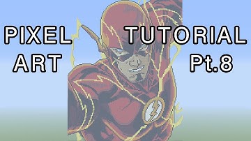 Minecraft Pixel Art Tutorial - The Flash Part 8